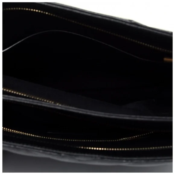 YSL Grain De Poudre Matelasse Chevron Medium Tribeca Shopping Bag Black 🖤 - Picture 6 of 13